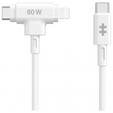 HYPER HyperJuice cable USB USB 2.0 1,5 m USB C USB C/Lightning Blanco