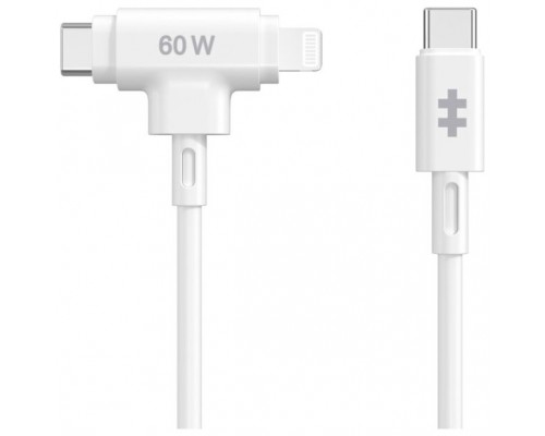 HYPER HyperJuice cable USB USB 2.0 1,5 m USB C USB C/Lightning Blanco