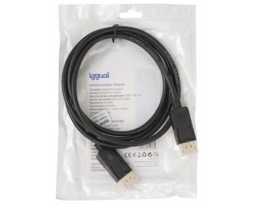 iggual Cable DisplayPort (M) 1.2 4K@60hz 1,8 m