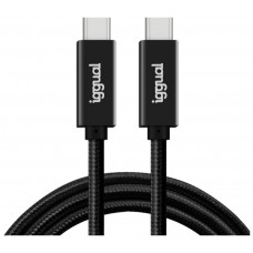iggual Cable USB-C 3.2 Gen2x2 100W 5A 4K 1m nylon iggual Cable USB-C 3.2 Gen2x2 100W 5A 4K 1m nylon