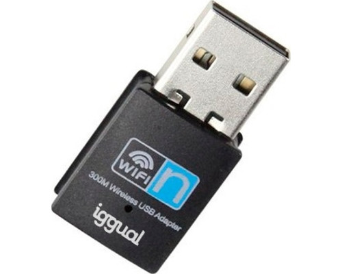 iggual Adaptador USB Wifi 300 Mbps mono 2.4GHz