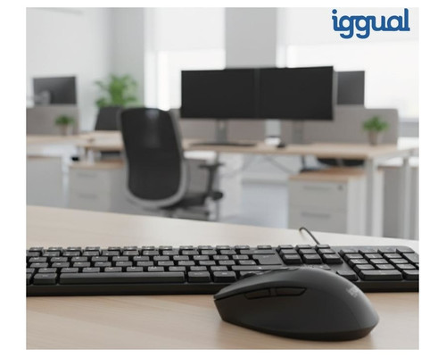 iggual Teclado USB est&aacute;ndar CK-SILENT-105T negro