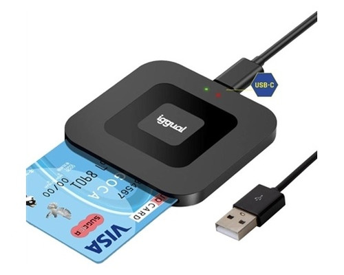 iggual Lector DNI SIP tarjetas ID USB-A / tipo C