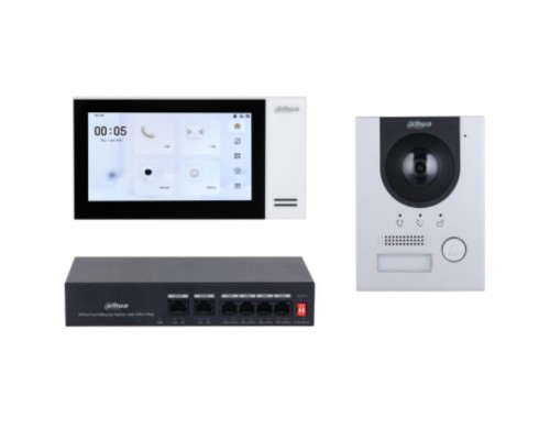 Dahua Technology KTP01L-F sistema de intercomunicaciÃ³n de video 2 MP 17,8 cm (7") Negro, Plata