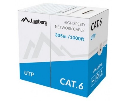 Lanberg LCU6-10CC-0305-S cable de red Gris 305 m U/UTP (UTP)