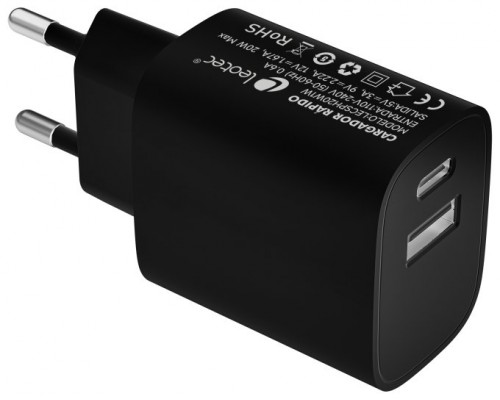 Leotec LECSPH20W2K cargador de dispositivo mÃ³vil Smartphone, Tableta Negro, Blanco Corriente alterna Carga rÃ¡pida Interior