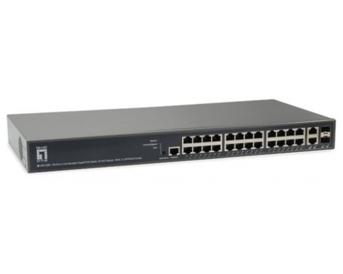 SWITCH GESTIONABLE LEVELONE L3 GEP-2681 26P 24xGb PoE SWITCH GESTIONABLE LEVELONE L3 GEP-2681 26P 24xGb PoE