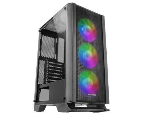 CAJA ATX SEMITORRE MARS GAMING MCLCDX NEGRO CRISTAL