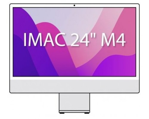 Apple iMac Apple M M4 59,7 cm (23.5") 4480 x 2520 Pixeles PC todo en uno 16 GB 256 GB SSD macOS Sequoia Wi-Fi 6E (802.11ax) Azul