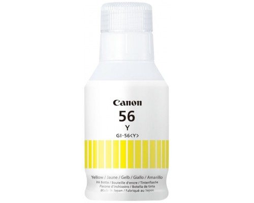 Botella tinta canon gi - 56y amarillo 135ml