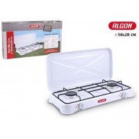 Hornillo 2 fuegos gas c tapa