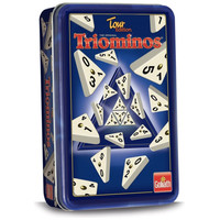 Juego mesa triominos caja metalica pegi