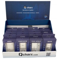 Expositor cables y cargadores qcharx 35