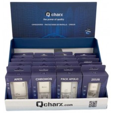 Expositor cables y cargadores qcharx 35