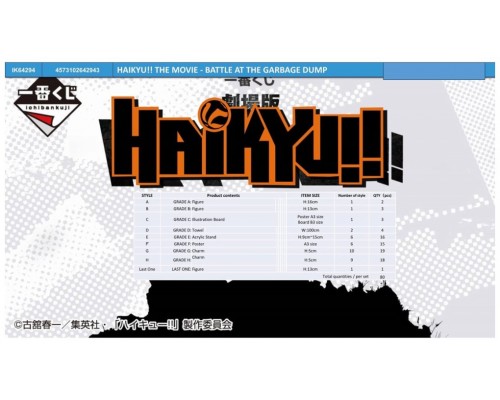 Ichiban kuji banpresto haikyu!! the movie
