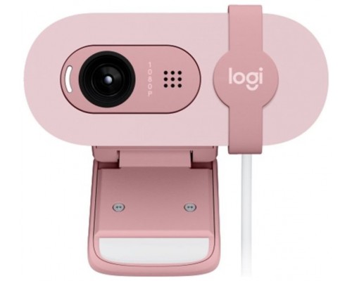 Webcam logitech brio 100 rosado full