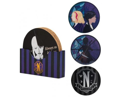 Juego 4 posavasos cinereplicas miercoles miercoles
