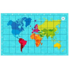 Tapete mapa mundi tilk bee - bot blue - bot