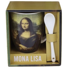 Taza cerámica con cuchara enesco mona