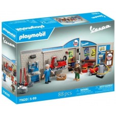 Playmobil taller vespa estilo retro años
