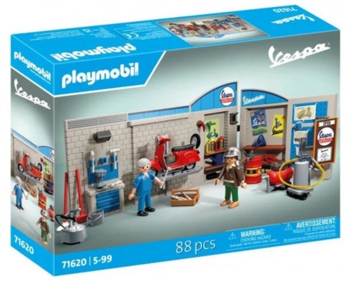 Playmobil taller vespa estilo retro años