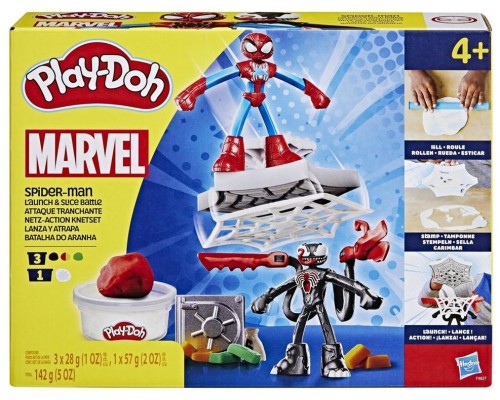 Juego hasbro play - doh spiderman launch and