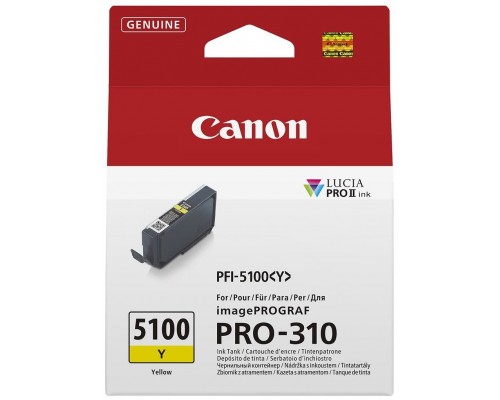 Cartucho tinta canon pfi - 5100 amarillo