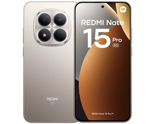 Xiaomi Redmi Note 15 Pro 5G 17,4 cm (6.83") SIM doble USB Tipo C 12 GB 512 GB 6580 mAh Titanio Xiaomi Redmi Note 15 Pro 5G 17,4 cm (6.83") SIM doble USB Tipo C 12 GB 512 GB 6580 mAh Titanio