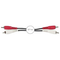 Cable 2x rca fonestar 0.7m macho - macho Cable 2x rca fonestar 0.7m macho - macho
