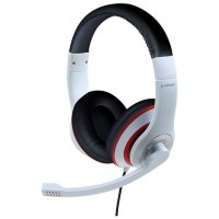 Gembird MHS-03-WTRDBK auricular y casco Auriculares AlÃ¡mbrico Diadema Juego Negro, Rojo, Blanco