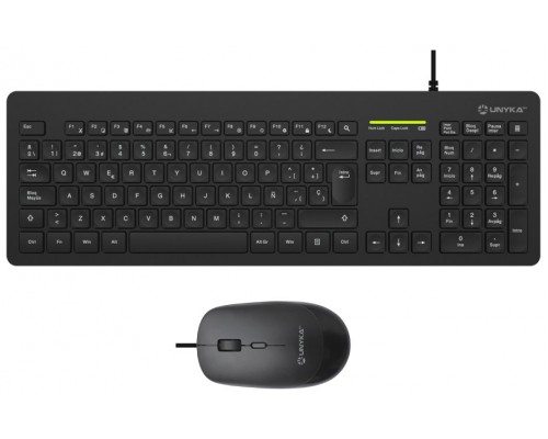 TECLADO Y MOUSE UNYKAch MK211 PRO SLIM 2400 DPI