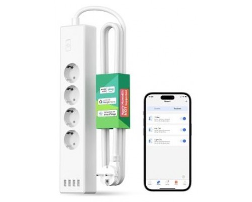 REGLETA SMART WIFI CUATRO SHUKO, CUATRO USB COMPATIBLE