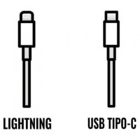 Cable lightning a usb tipo c