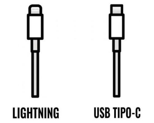 Cable lightning a usb tipo c