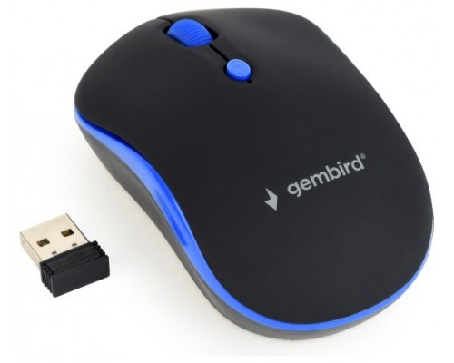Gembird WIRELESS OPTICAL MOUSE MUSW-4B-03-B 1600DP - Maus ratÃ³n Oficina Ambidextro RF inalÃ¡mbrico Ã“ptico 1600 DPI
