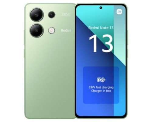 Xiaomi Redmi Note 13 16,9 cm (6.67") Ranura hÃ­brida Dual SIM Android 12 4G USB Tipo C 8 GB 256 GB 5000 mAh Verde, Color menta