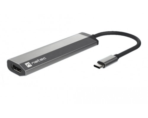 NATEC Fowler Slim AlÃ¡mbrico USB 3.2 Gen 1 (3.1 Gen 1) Type-C Negro, Cromo