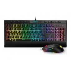 Krom Kalyos teclado RatÃ³n incluido Juego USB Negro