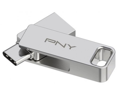 PNY DUO LINK unidad flash USB 128 GB USB Type-A / USB Type-C 3.2 Gen 1 (3.1 Gen 1) Acero inoxidable