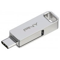 PNY DUO LINK unidad flash USB 64 GB USB Type-A / USB Type-C 3.2 Gen 1 (3.1 Gen 1) Acero inoxidable