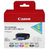 TINTA CANON MULTIPACK PGI550BK+CLI551 C/M/Y/B/G