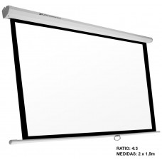 Pantalla manual videoproyector pared y techo