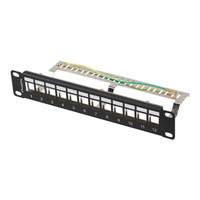 Lanberg patch panel blank 12 port 1U 10 ftp for keystone modules black v2