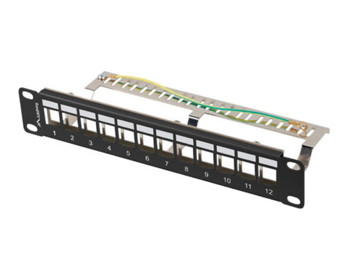 Lanberg patch panel blank 12 port 1U 10 ftp for keystone modules black v2