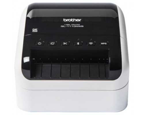 Brother QL-1110NWB impresora de etiquetas Térmica directa 300 x 300 DPI 110 mm/s Inalámbrico y alámbrico Ethernet DK Wifi Bluetooth Brother QL-1110NWB impresora de etiquetas Térmica directa 300 x 300 DPI 110 mm/s Inalámbrico y alámbrico Ethernet DK Wifi Bluetooth