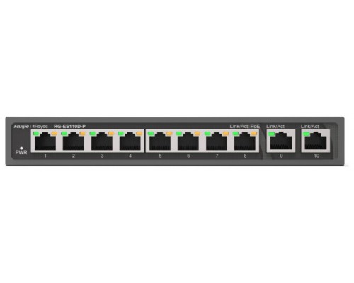 Ruijie Networks RG-ES110D-P switch No administrado Fast Ethernet (10/100) EnergÃ­a sobre Ethernet (PoE) Negro
