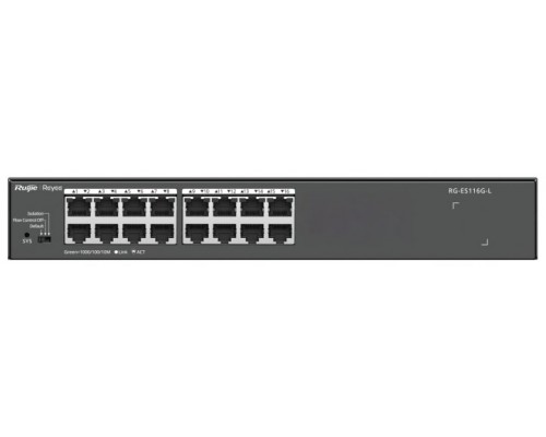 Ruijie Networks RG-ES116G-L switch No administrado L2 Gigabit Ethernet (10/100/1000) Negro