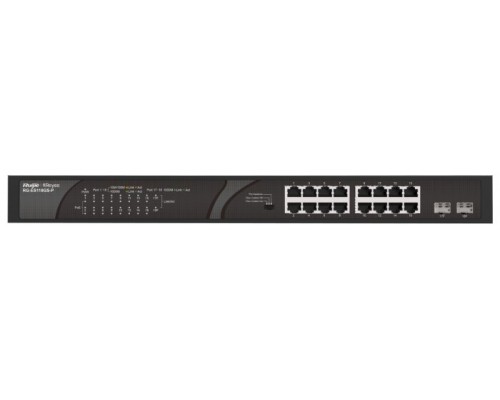 Ruijie Networks RG-ES118GS-P switch No administrado Gigabit Ethernet (10/100/1000) EnergÃ­a sobre Ethernet (PoE) Negro