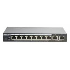 Ruijie Networks RG-ES210GC-LP switch Gestionado L2 Gigabit Ethernet (10/100/1000) EnergÃ­a sobre Ethernet (PoE) Negro