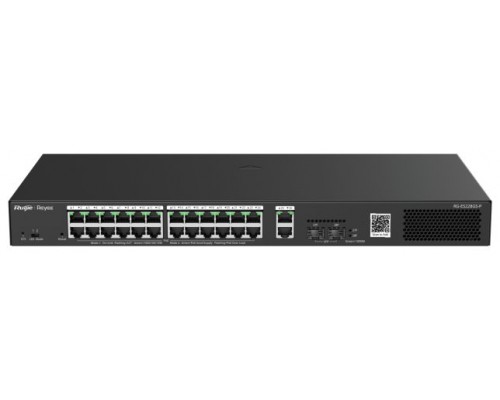 Ruijie Networks RG-ES228GS-P switch Gestionado Gigabit Ethernet (10/100/1000) EnergÃ­a sobre Ethernet (PoE) Negro